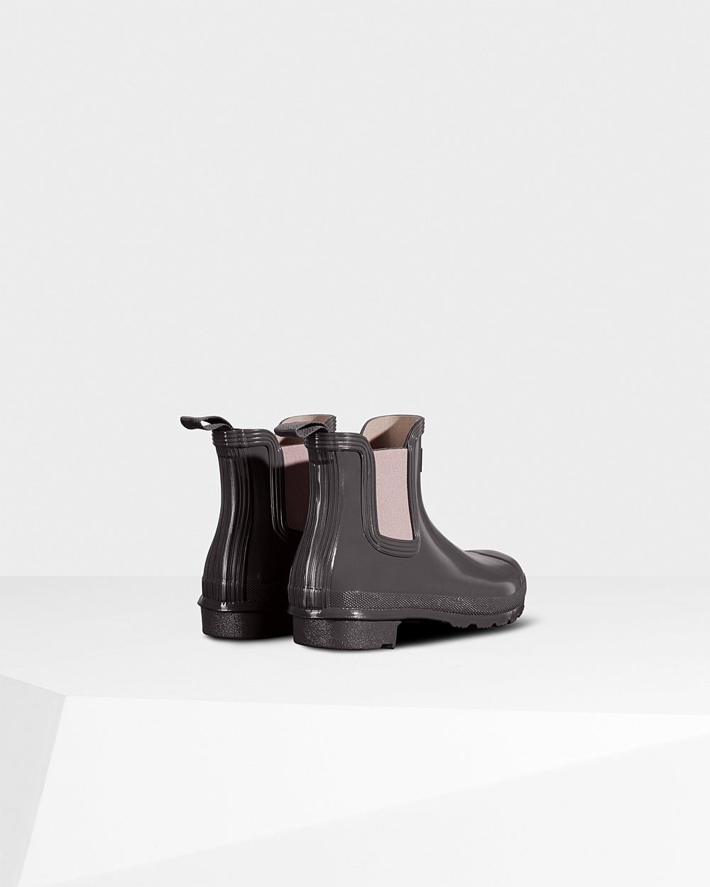 Chelsea Boots Dames - Hunter Original Gloss - Grijs/Paars - 23QTIJWPA